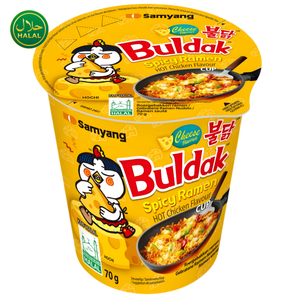 SAMYANG - Buldak Spicy Cheese‑Flavor Ramen Cup HALAL 70 g